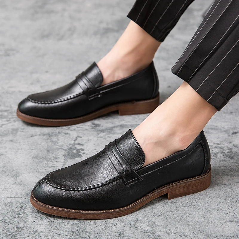 Mocassins habillés en cuir