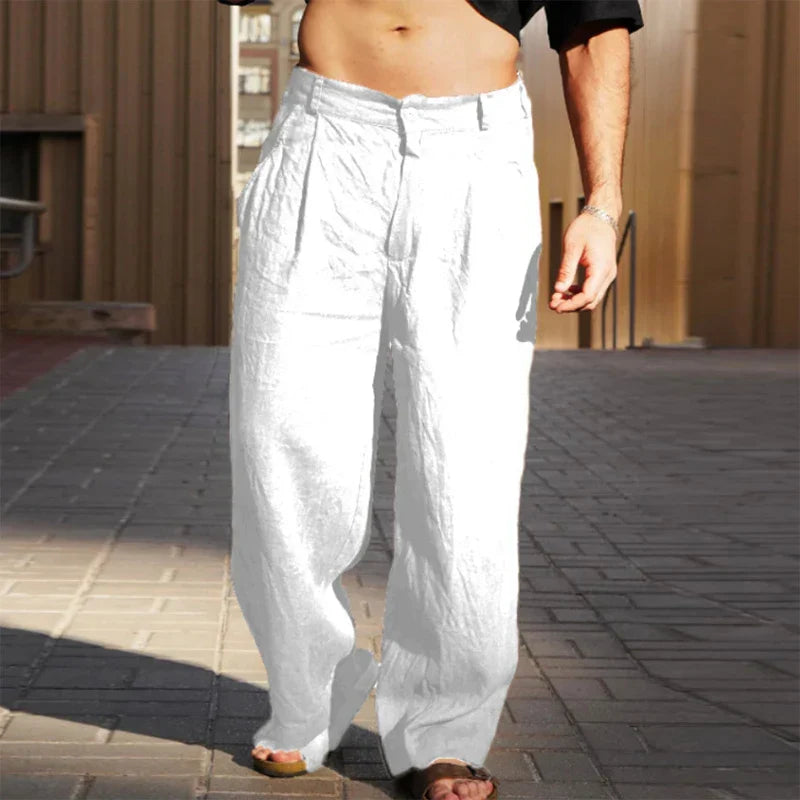 Pantalon de lin décontracté