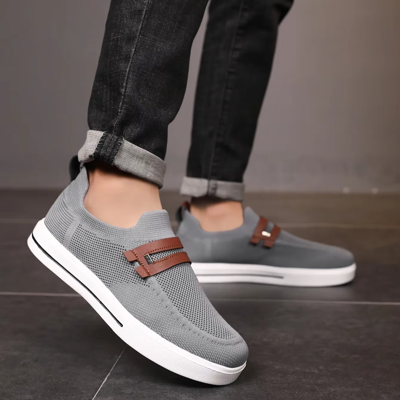 Chaussures à tricot pneumatique