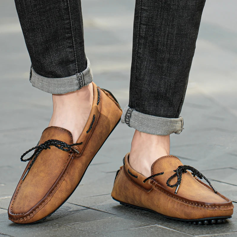 Mocassins en daim faits à la main