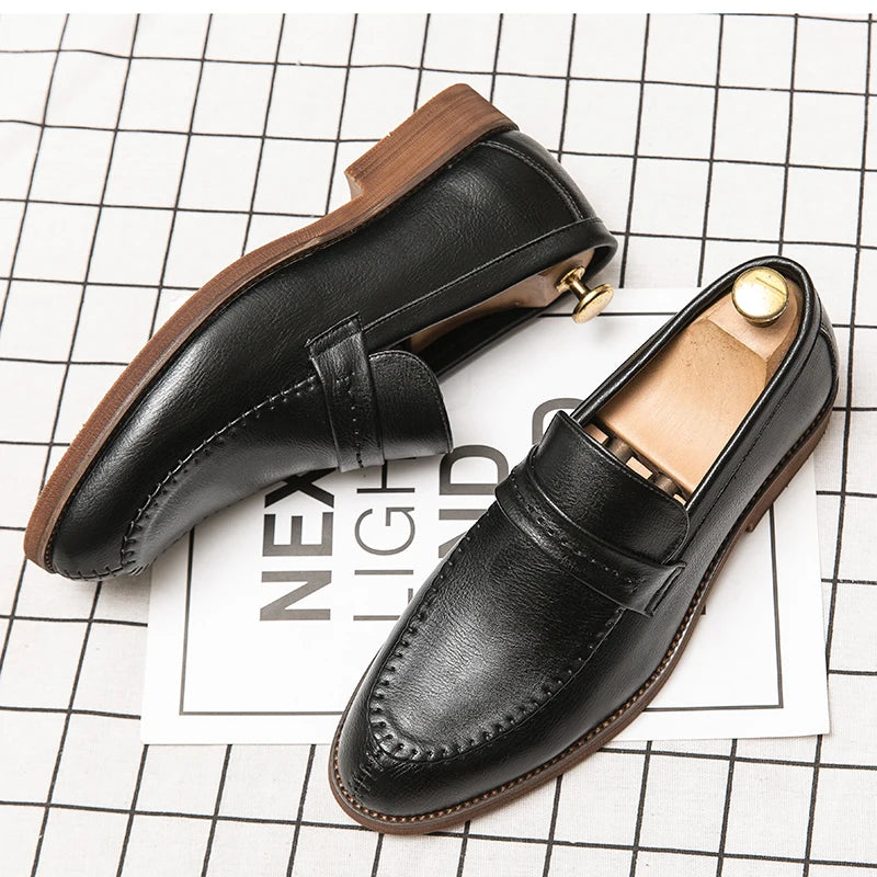 Mocassins habillés en cuir