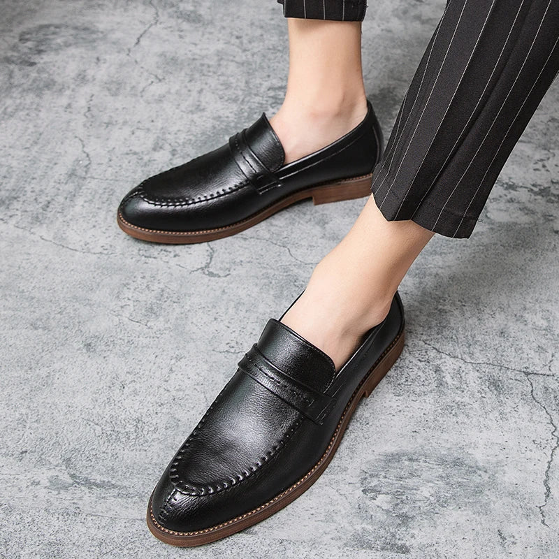 Mocassins habillés en cuir