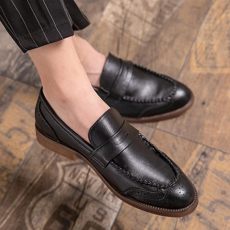 Mocassins en cuir chic