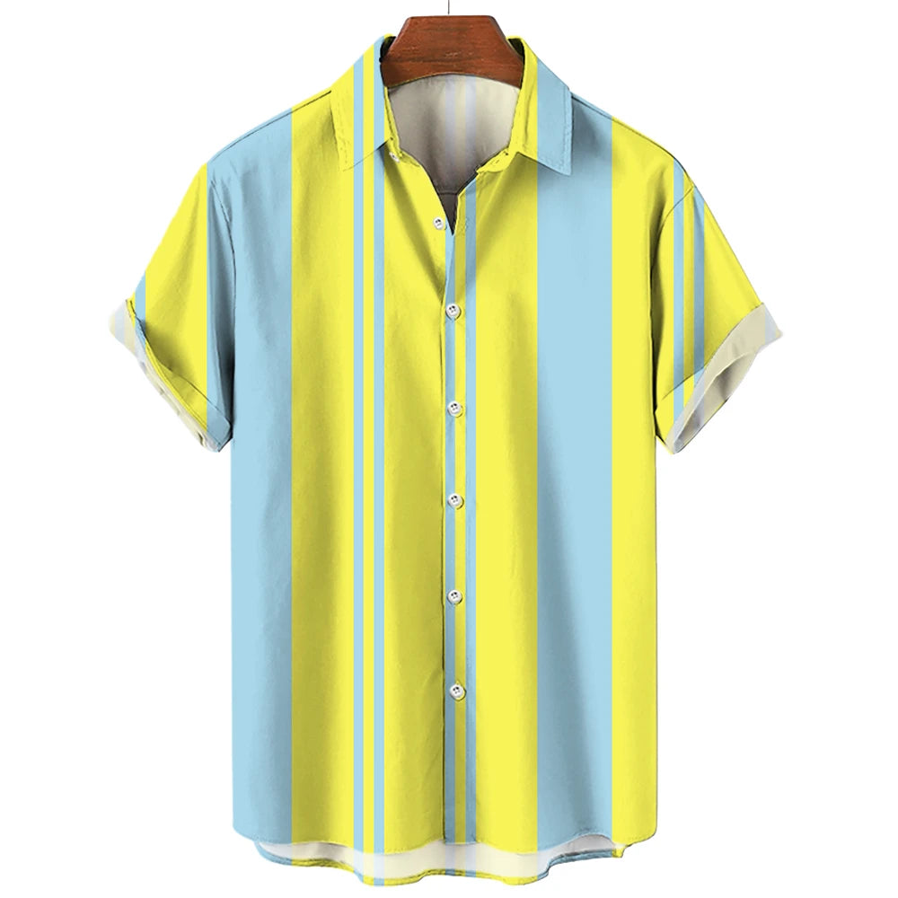 Chemise d'été rayée à manches courtes