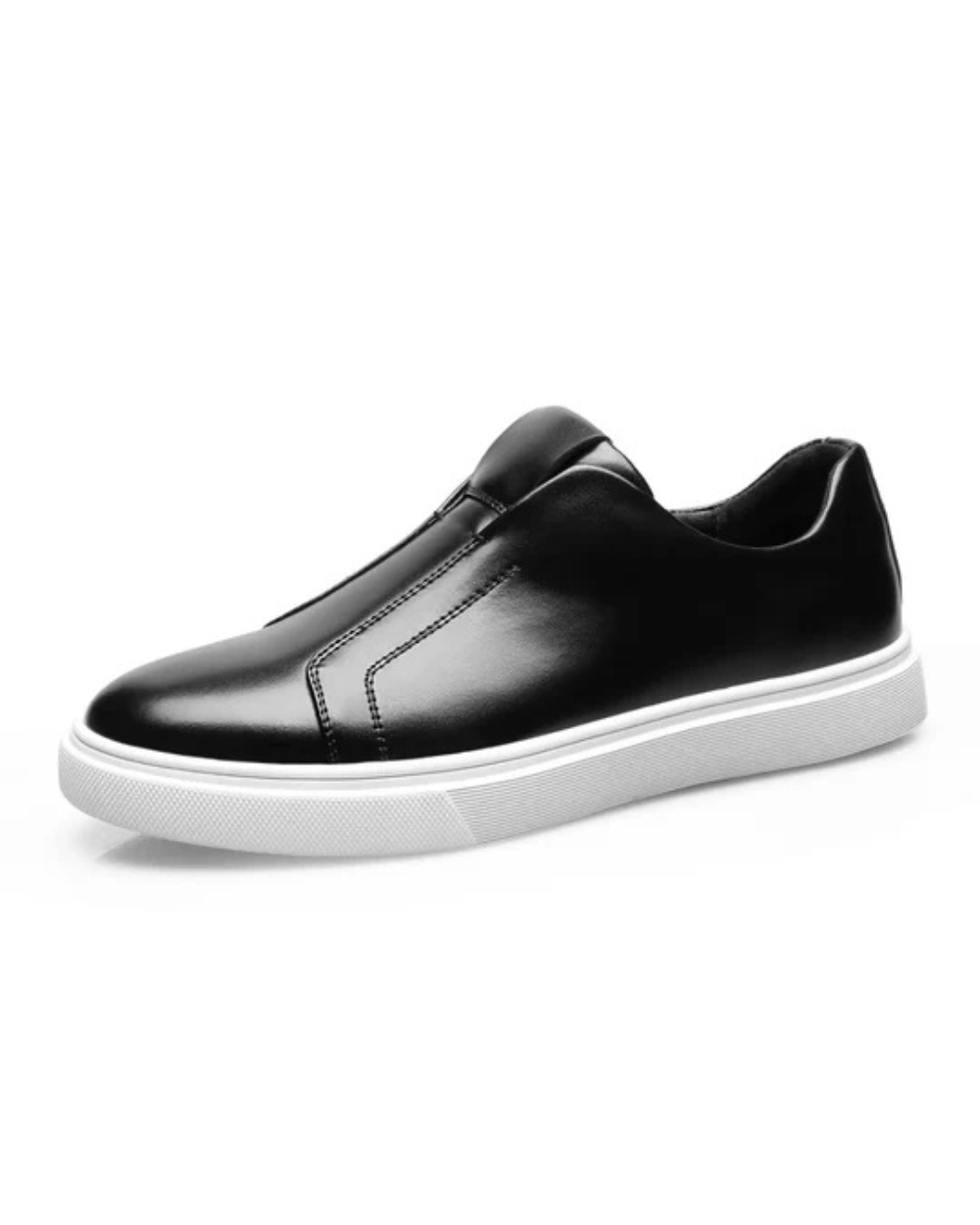 Chaussures décontractées en cuir à enfiler