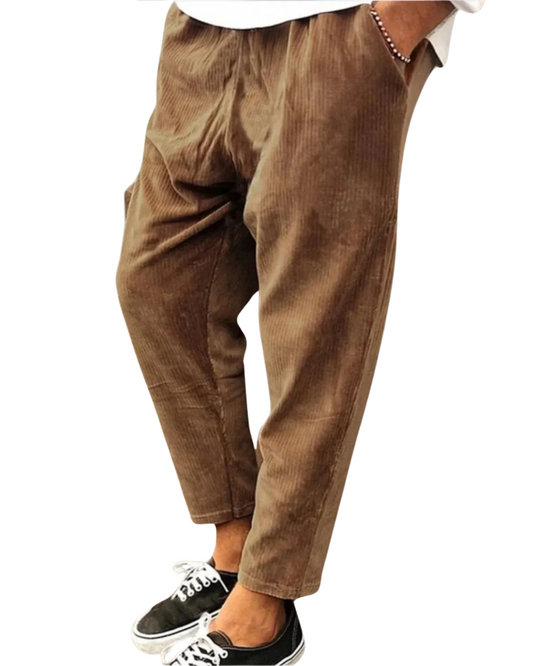 Pantalon élégant en velours côtelé