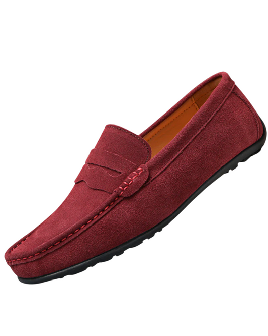 Mocassins rétro en daim pour hommes