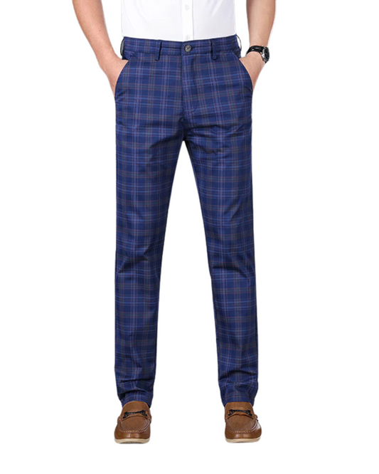 Pantalon d'affaires à carreaux