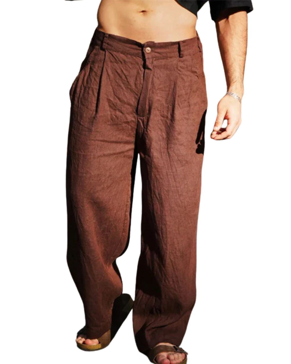 Pantalon de lin décontracté