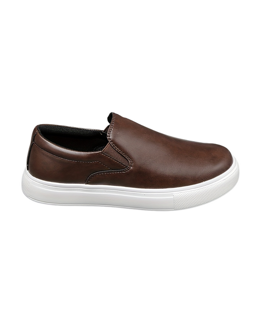 Chaussures décontractées en cuir à enfiler
