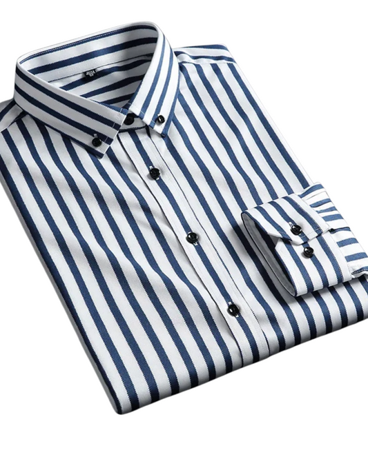 Chemise décontractée à rayures pour hommes