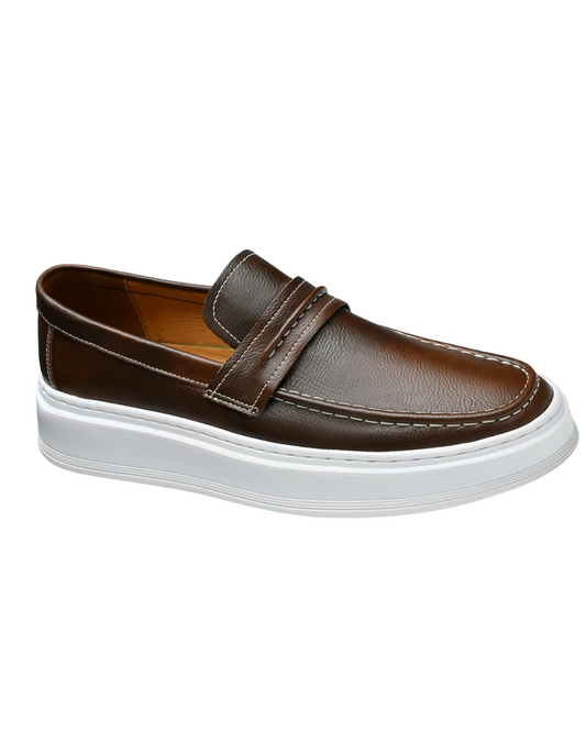 Chaussures de bateau en cuir à enfiler