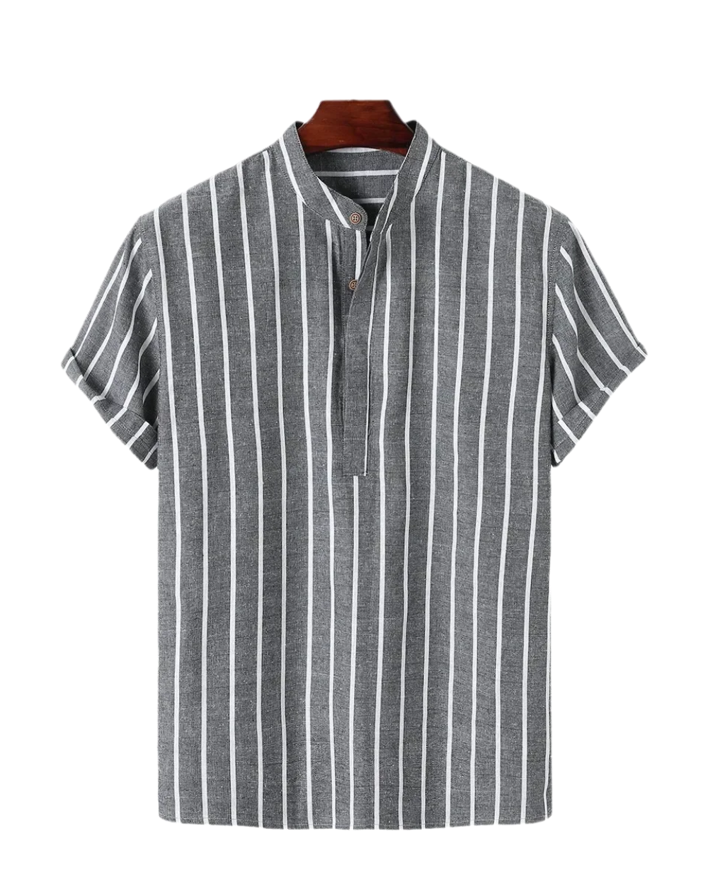 Elégante chemise rayée à manches courtes