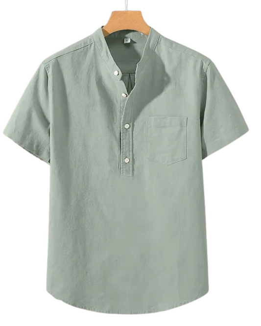 Chemise en coton à manches courtes