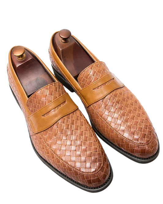 Mocassins élégants tissés