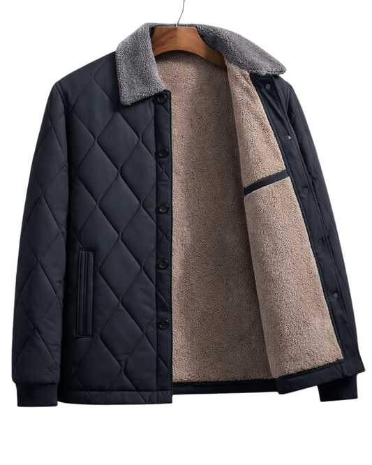 Élégante veste bomber matelassée en polaire