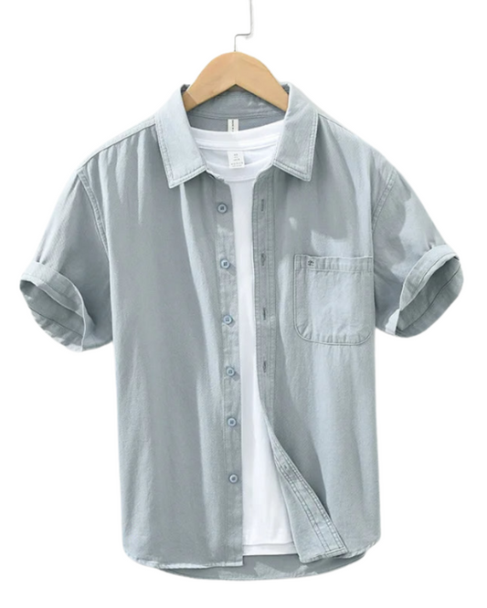 Chemise en coton à manches courtes
