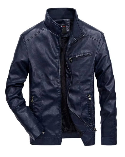 Veste en cuir décontractée