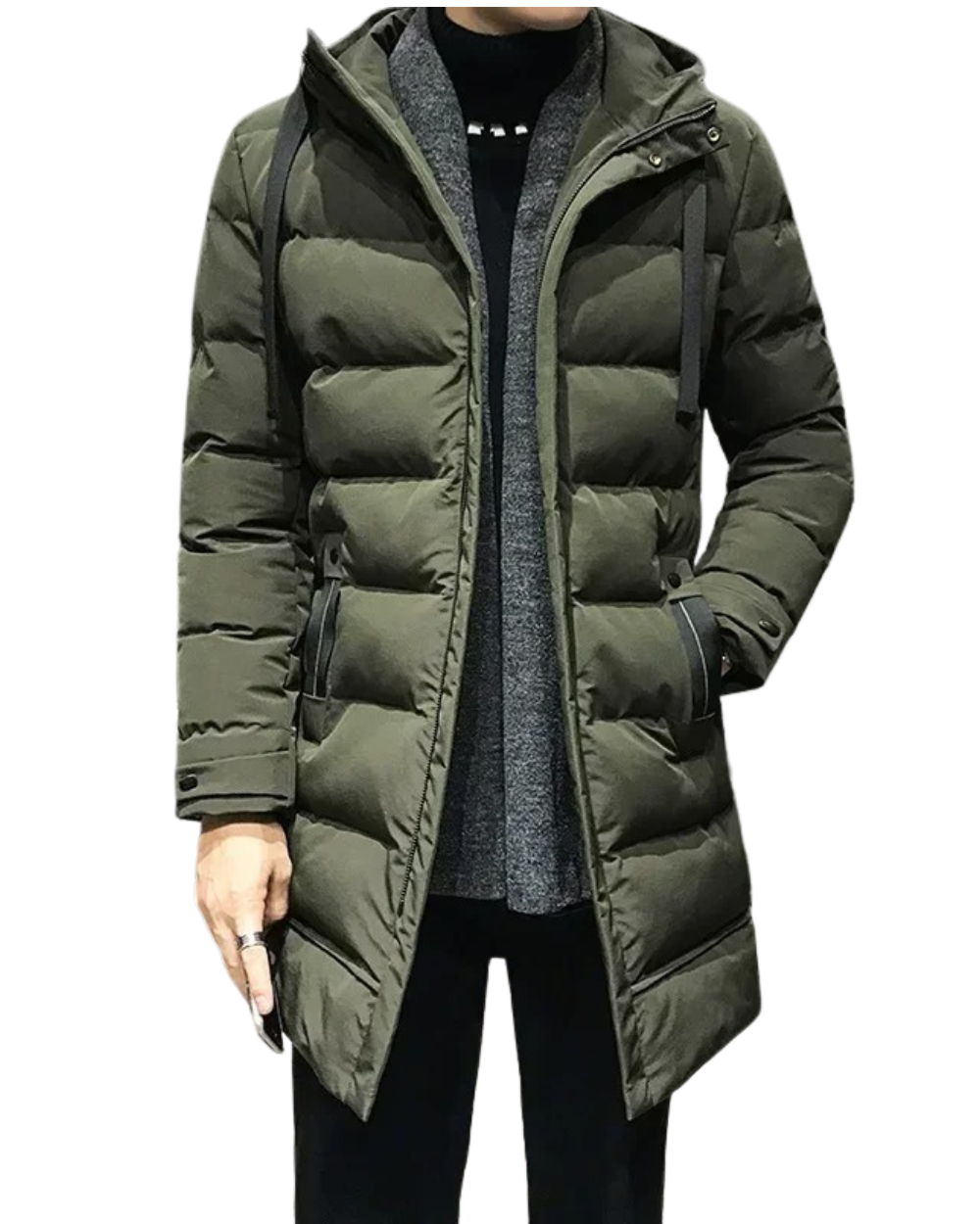 Veste longue d'hiver pour hommes