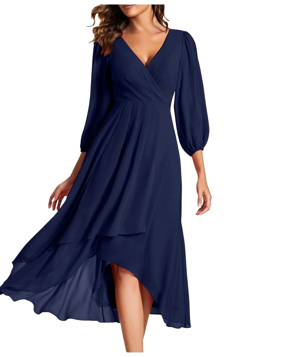Robe longue chic avec décolleté en V