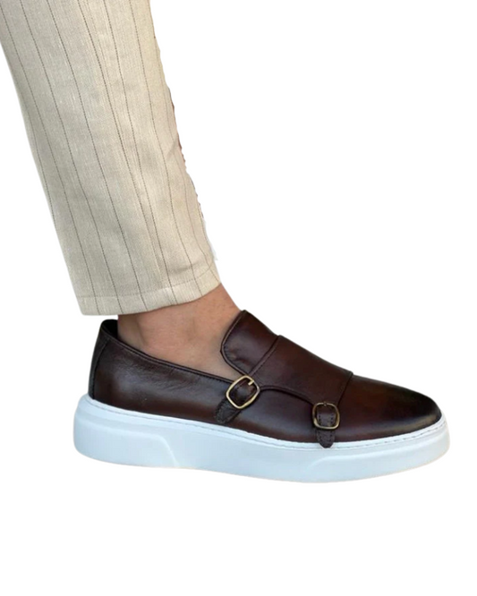 Mocassins en cuir à enfiler