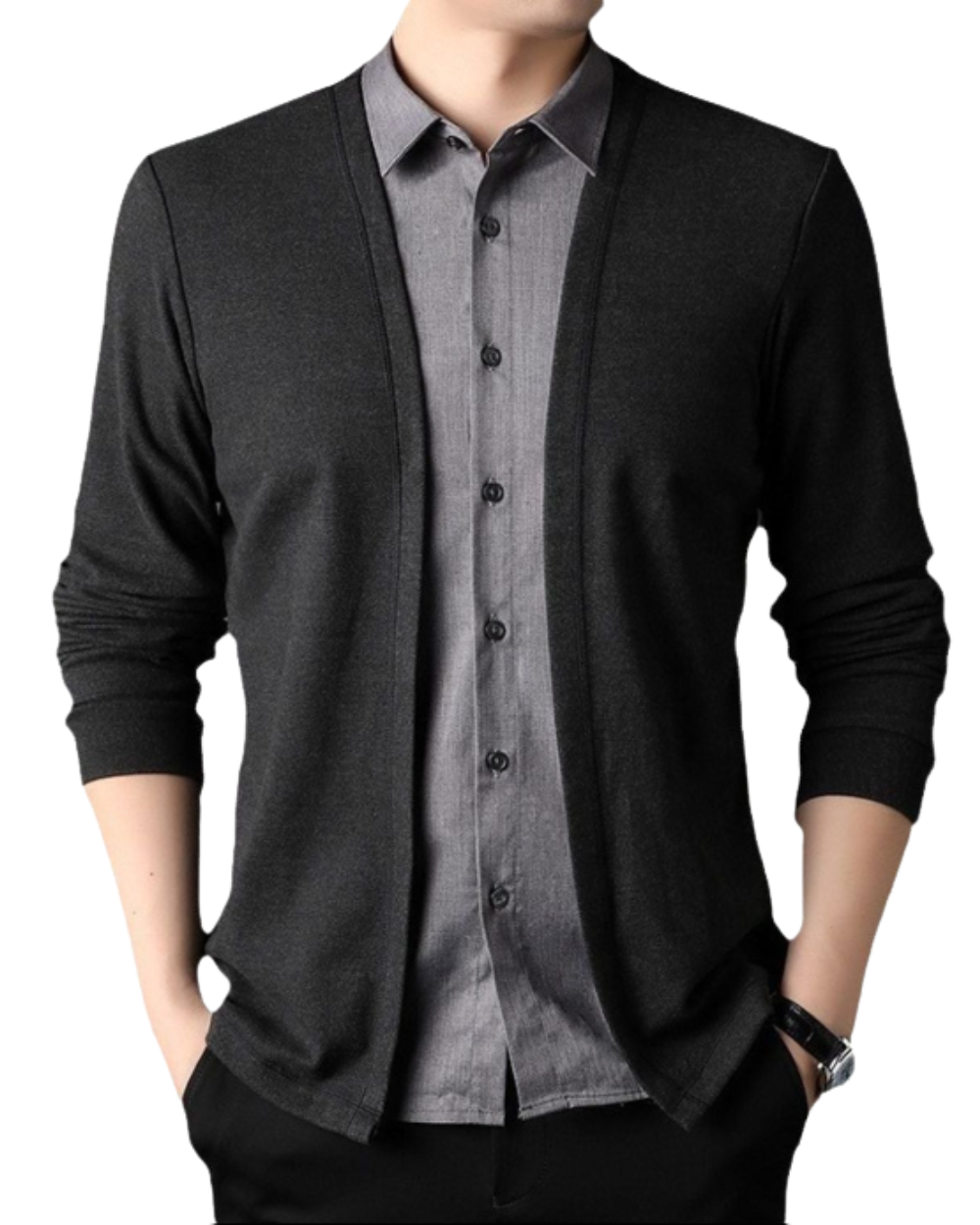 Chemise et cardigan 2 en 1