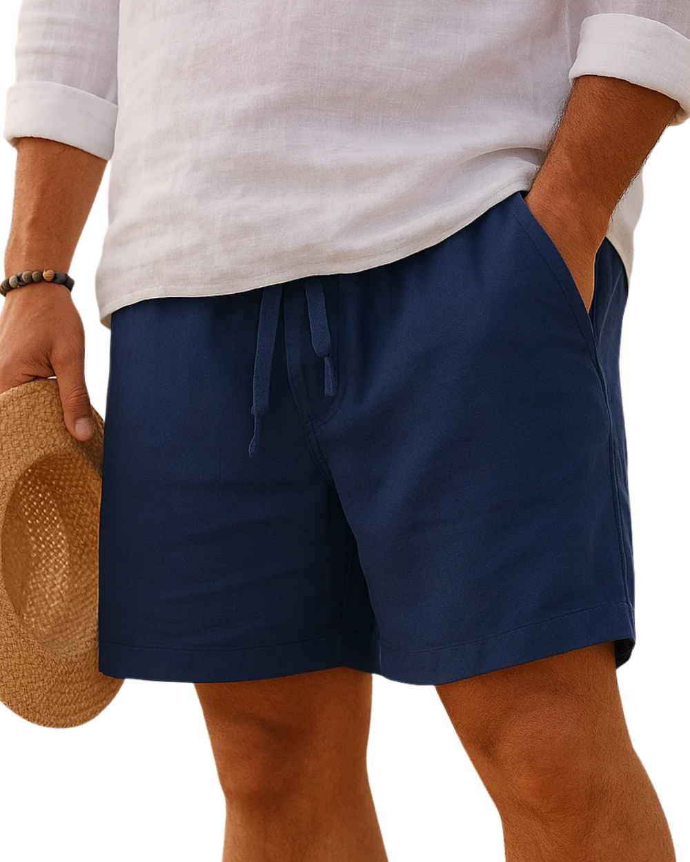 Short en lin élégant