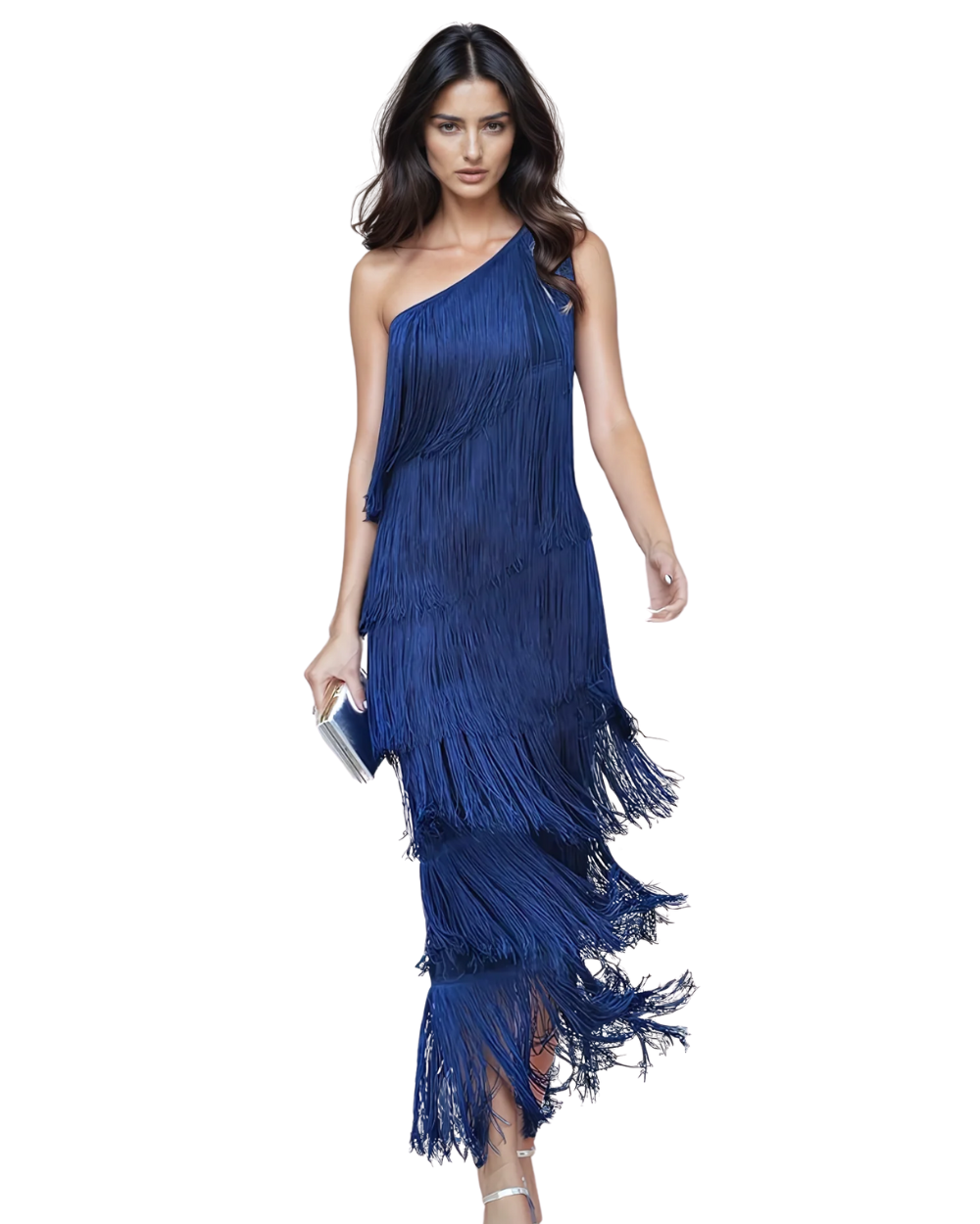 Robe élégante avec franges