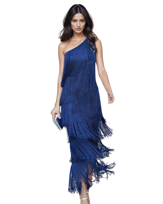 Robe élégante avec franges
