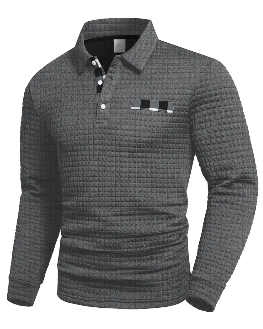 Pull polo côtelé