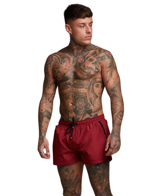 Short de bain avec poches zippées