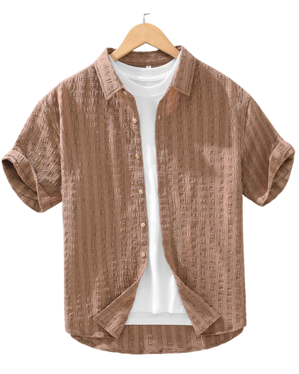 Chemise texturée décontractée