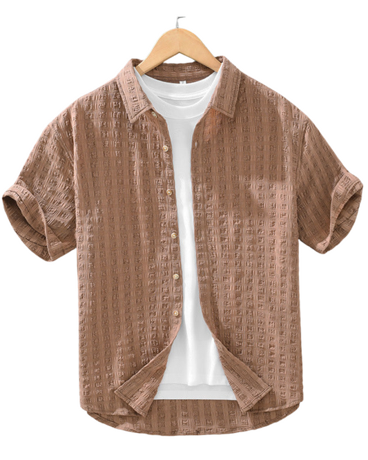 Chemise texturée décontractée