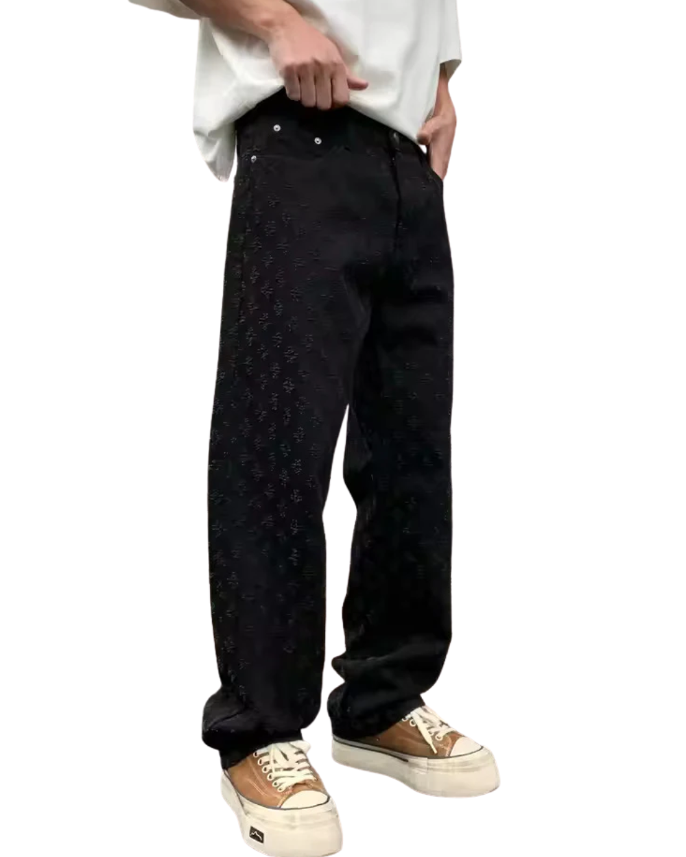 Jeans en denim Jacquard
