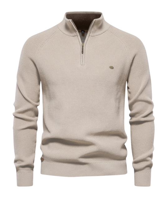 Pull zippé de luxe