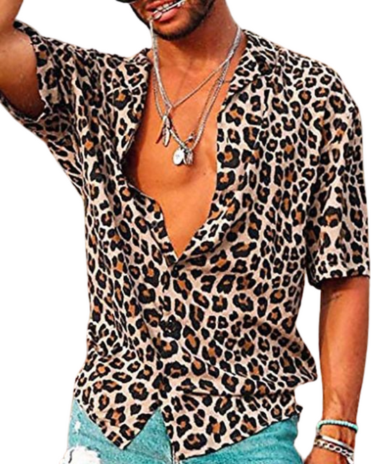 Chemise à imprimé léopard