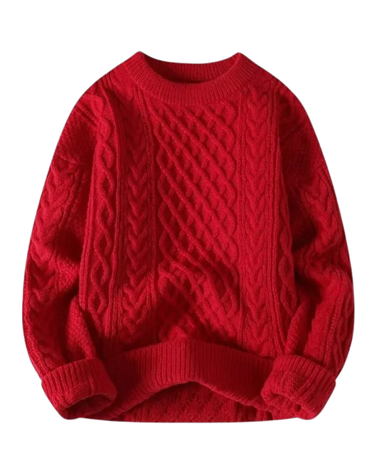 Pull en maille torsadée