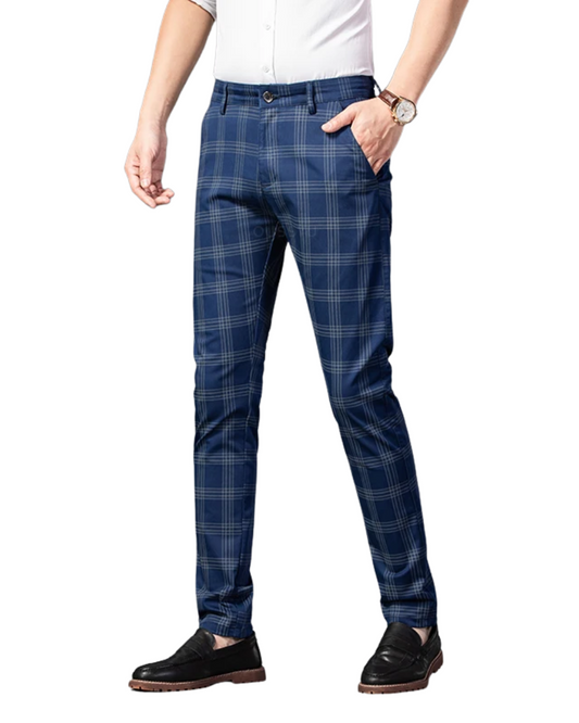 Pantalon à carreaux élégant