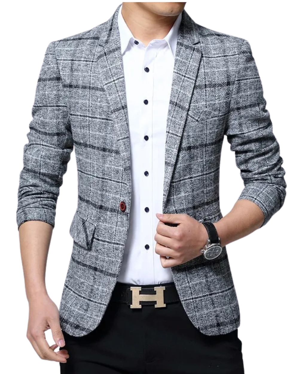 Blazer élégant à carreaux