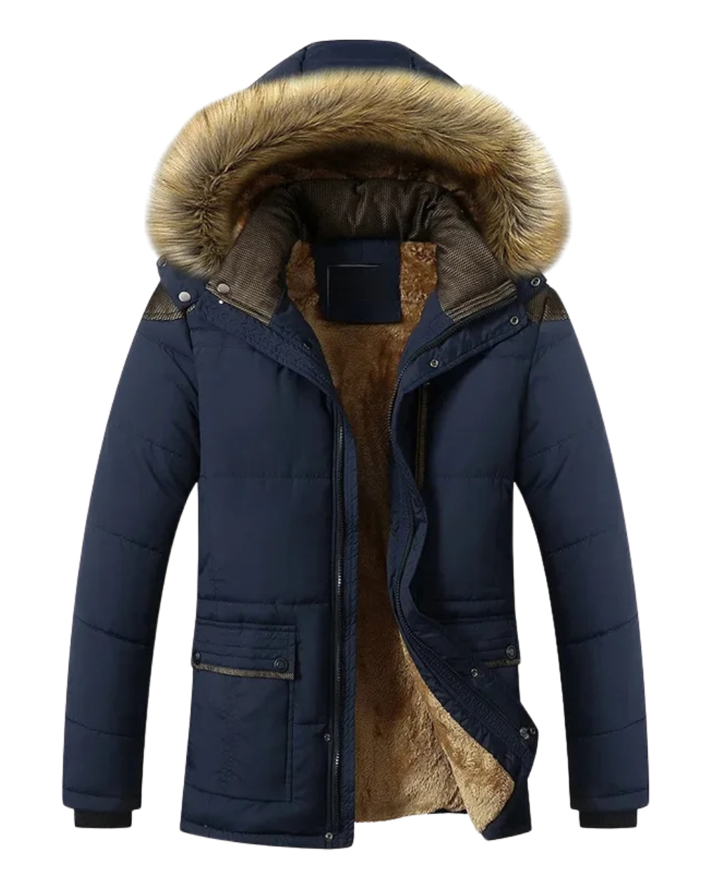 Veste d'hiver élégante en polaire matelassée