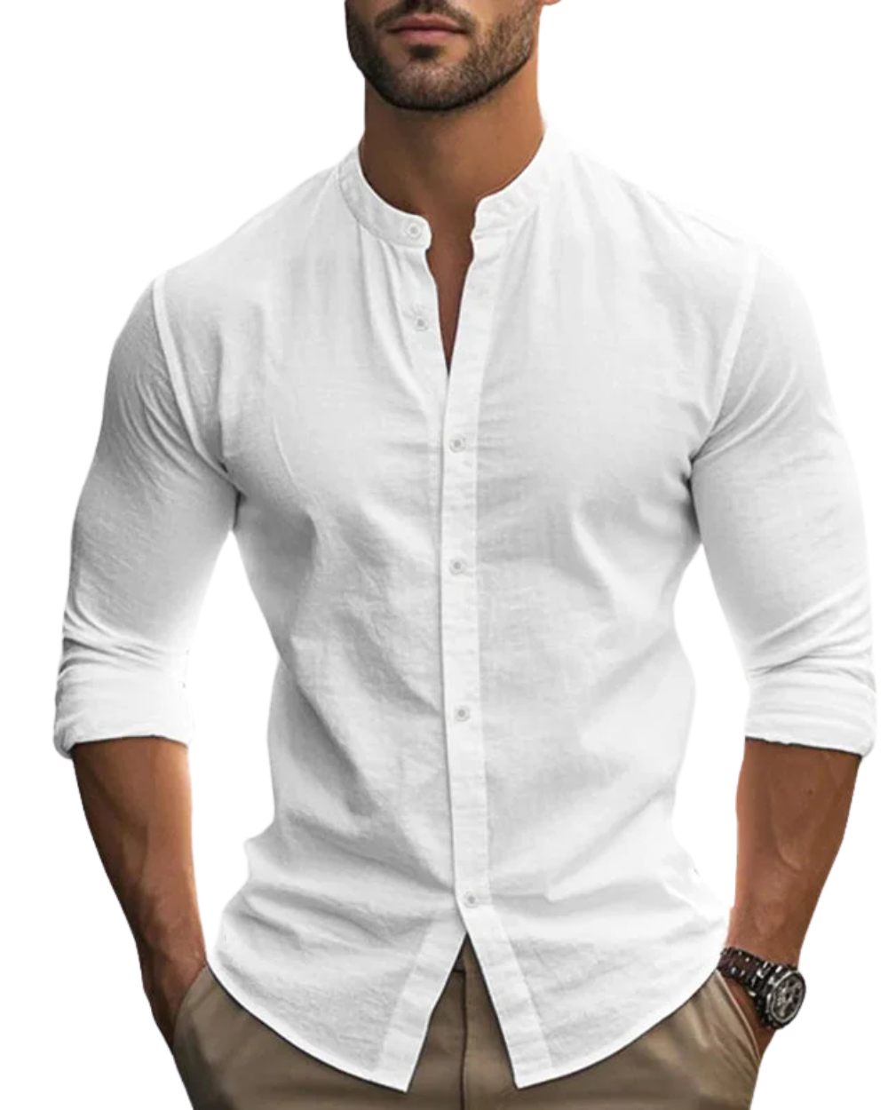 Chemise en lin respirant