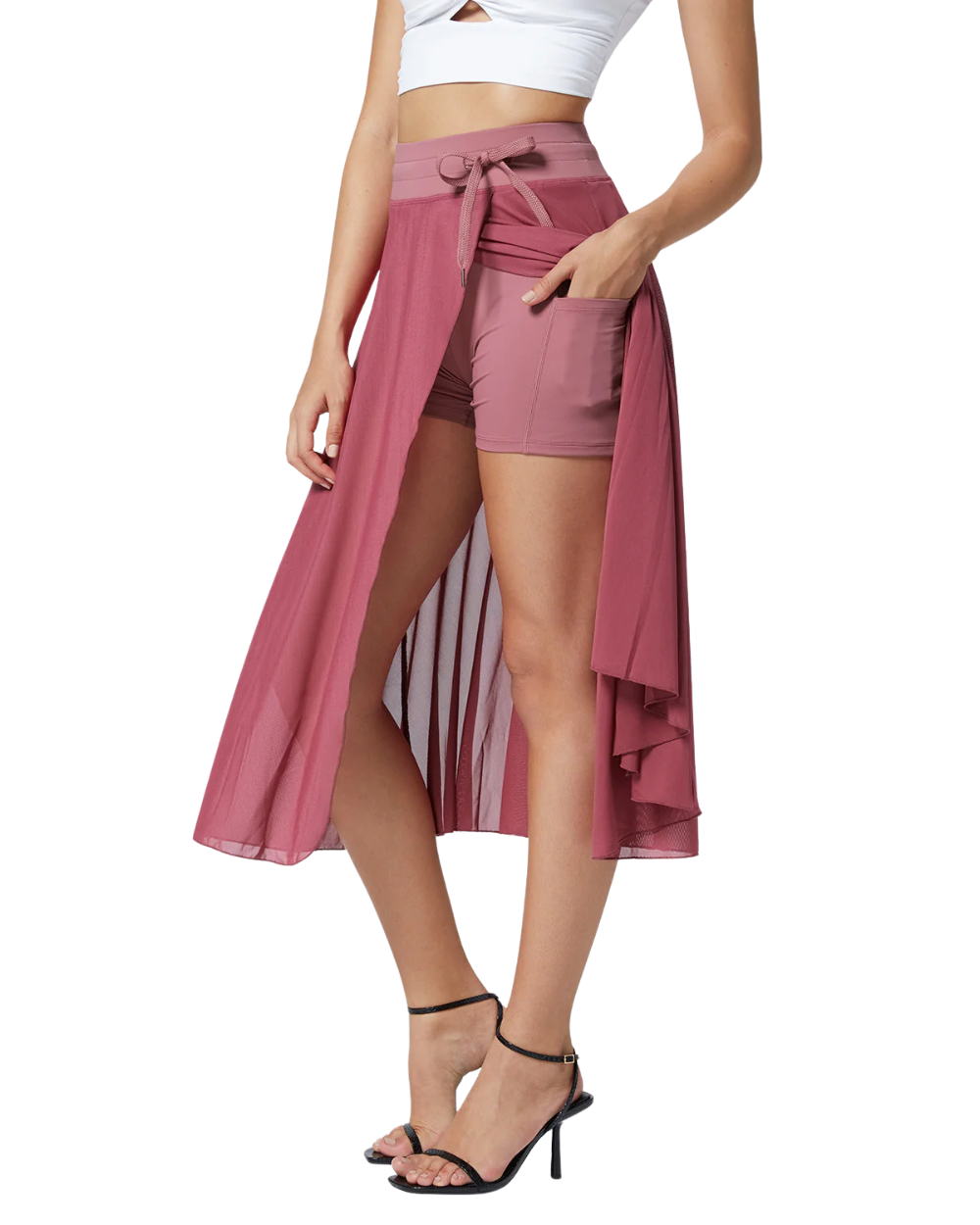 Jupe 2 en 1 taille haute