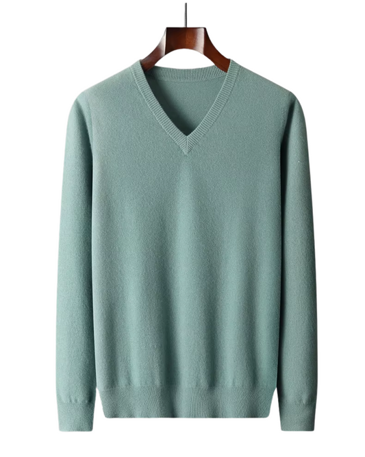 Pull en laine à col en V