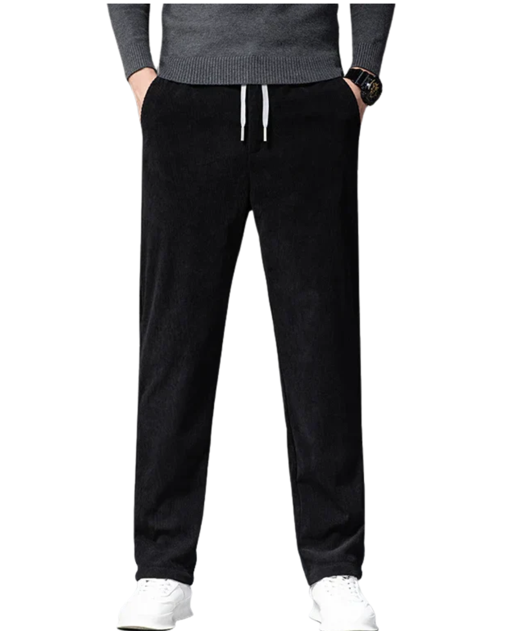 Pantalon élégant en velours côtelé