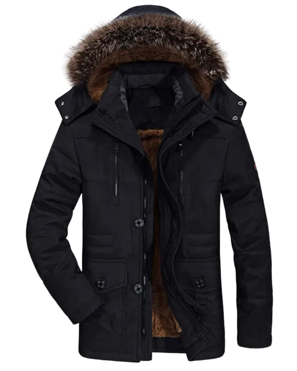 Veste d'hiver à capuche en coton