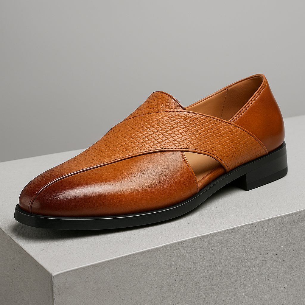 Mocassins en cuir vintage