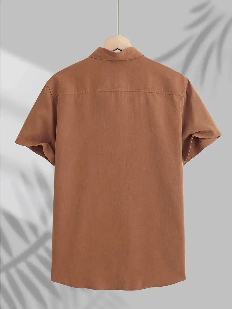 Chemise décontractée en coton à manches courtes