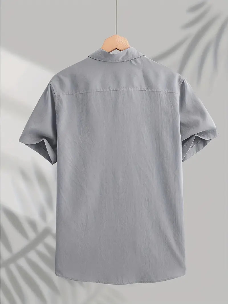 Chemise décontractée en coton à manches courtes