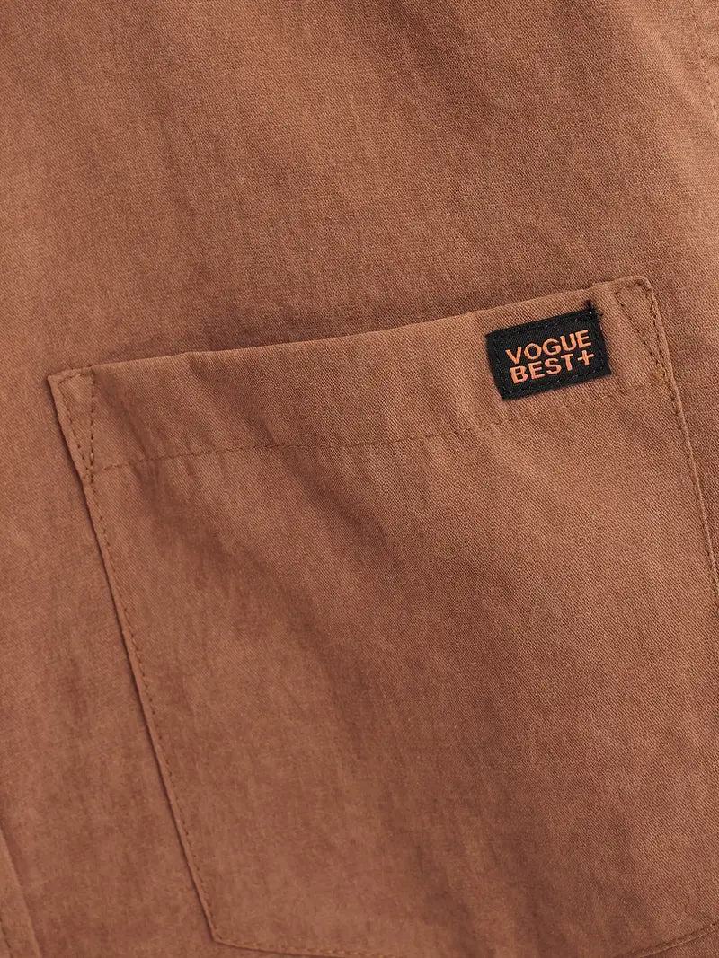 Chemise décontractée en coton à manches courtes