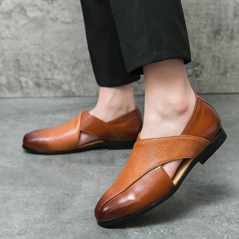 Mocassins en cuir vintage